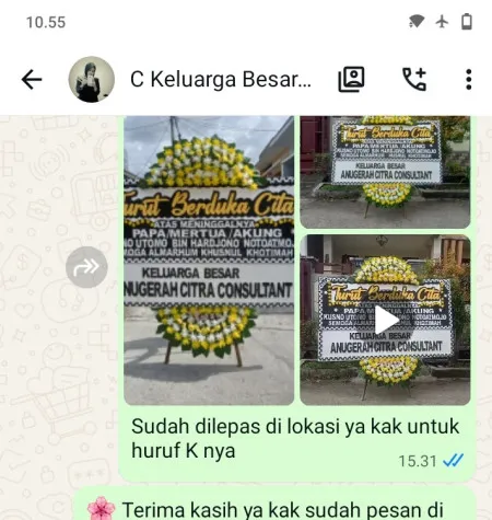 Pengiriman Papan Bunga Duka Linggajaya Mangkubumi